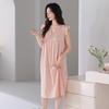 Pajamas Women's Summer Cotton Short Sleeve Long Pajamas Thin Summer Sleeveless Vest Summer Women's Loungewear Skirt
