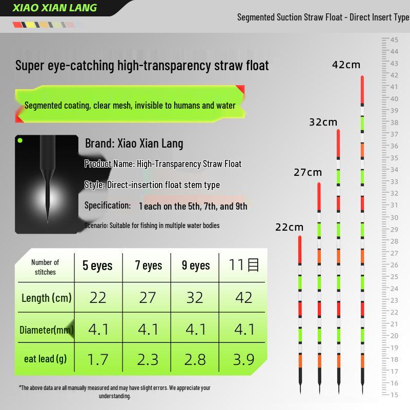Little Immortal Blei-freier Stand-Schwimmer: Auffälliger, hochempfindlicher Karauschen-Pose für flaches Wasser und leichte Bisse.