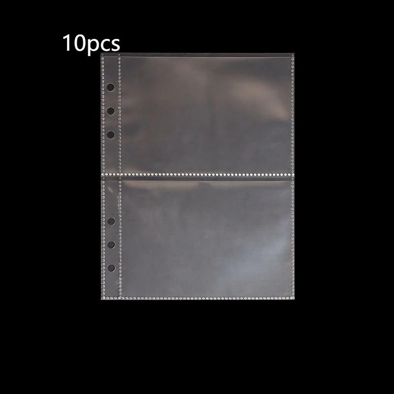Standard A5 Sleeves 10pcs Universal Transparent Photo Album Sleeves Refill 6holes Loose Leaf Inner Sleeves idol Photocards
