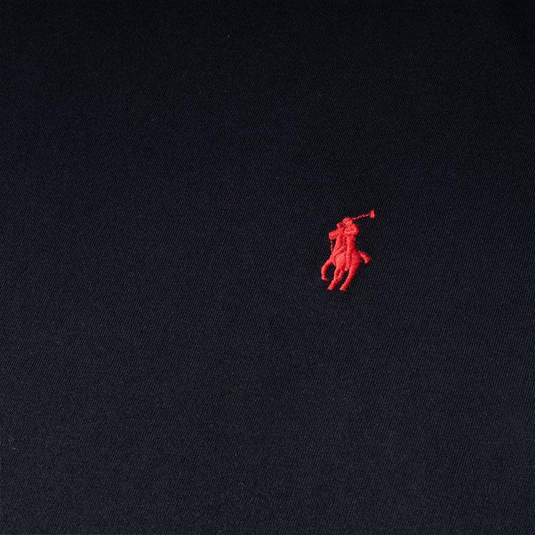Polo Ralph Lauren FW22 Ensfarget Rund hals Langermet T-skjorte Herre Topper Svart 710627433-027