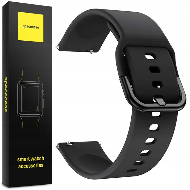 Sc Silicone Band 20Mm Black