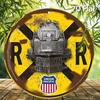 1PC Vintage Train Wall Art Retro Locomotive Painting Vivid Metal Tin Sign Home Bar Garage Man Cave Decor