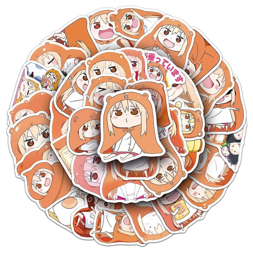50 Himouto! Umaru-chan Anime Aufkleber - Niedliche Wasserdichte Cartoon-Deko für Thermosbecher & Computer