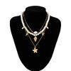 Mehrlagige Seestern Muschel Choker Halskette für Damen Trendschmuck Sommer Strandurlaub Halsaccessoires