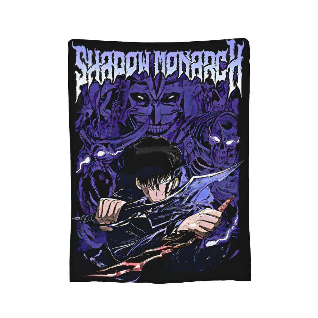 Solos Levelings Vintage Anime Plush Blankets  Awesome Throw Blanket for Home 125*100cm Bedspread,