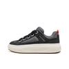 Cloud Cheese Bread Shoes Comfortable Casual Fashion Versatile Breathable Height Increasing Low Top Sneakers Women Sneakers Black 177482-BLK
