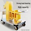 Silent Foldable Handcart Trolley with Swivel Wheels - Heavy-Duty Flatbed Truck