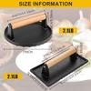 Cast Iron Grill Press Bacon Steak Sandwich Weighted Meat Press Wood Handle BBQ Grilling Accessories Kitchen Gadget Tool