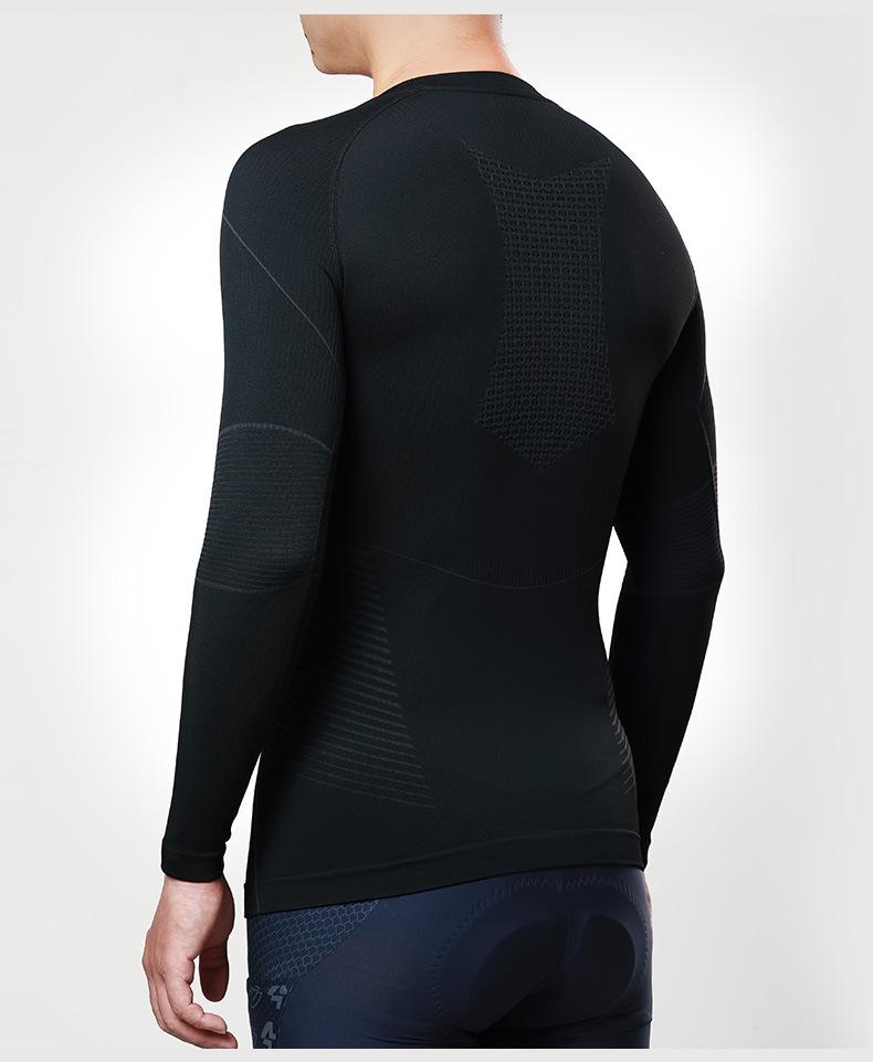 Lampaida Men's Long Sleeve Thermal Compression Cycling Suit