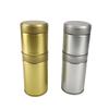 Fitted-Lid Tea Powder Storage Tin, Cylindrical Tinplate Canister for Organizing Tea Leaves, Spices, and Sugar Packets