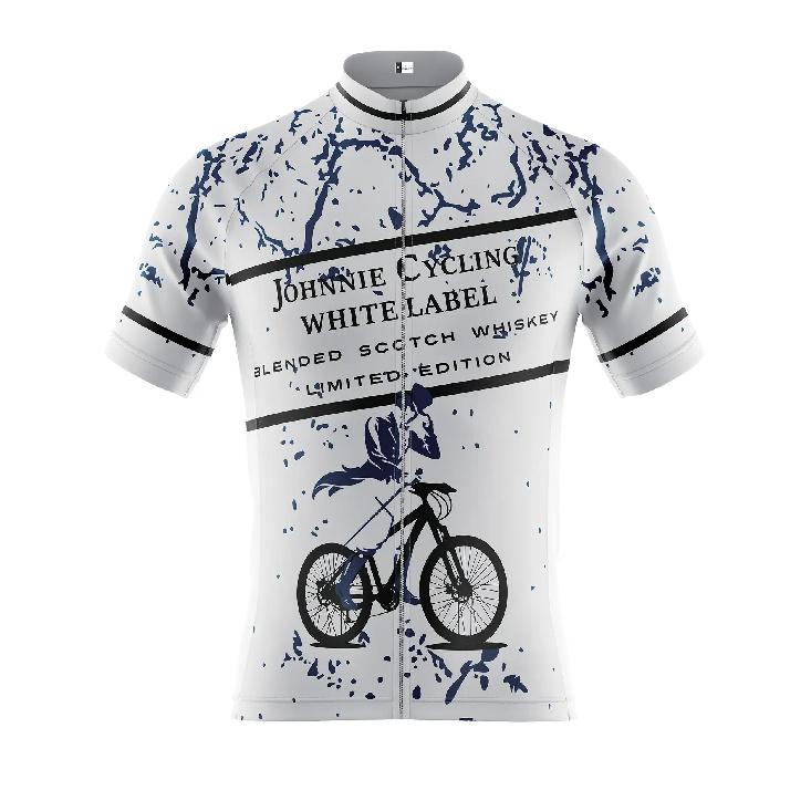 Męska koszulka rowerowa z zamkiem i nadrukiem, szybkoschnąca, odprowadzająca wilgoć, oddychająca, z krótkim rękawem, koszulka MTB na rower górski, do sportów rowerowych