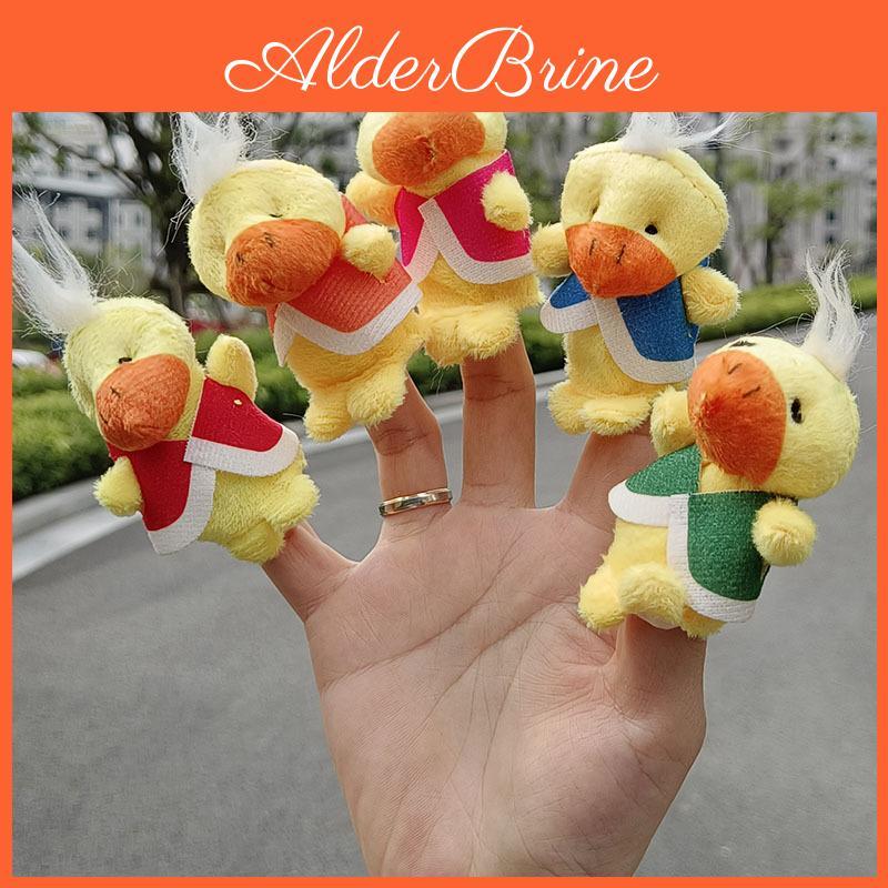 Enten-Plüsch-Fingerpuppen-Set mit PP-Baumwollfüllung für Kleinkinder Früherziehung Spezielle Charaktere Enthalten
