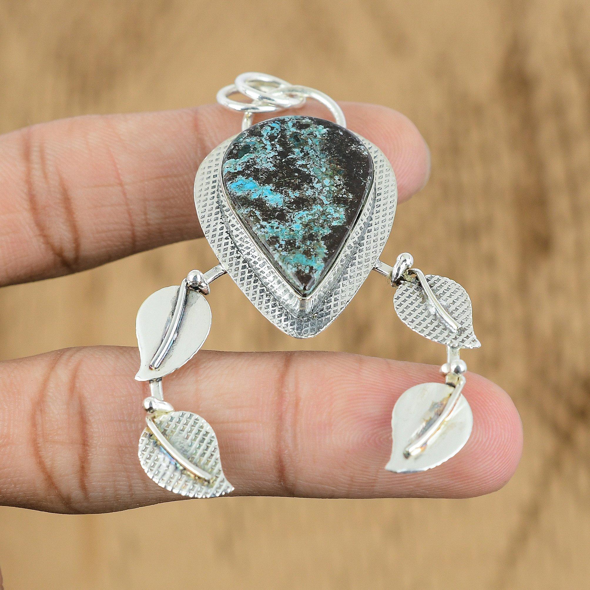 

Gift For Women Pendant 925 Sterling Silver Natural Tibetan Turquoise Gemstone