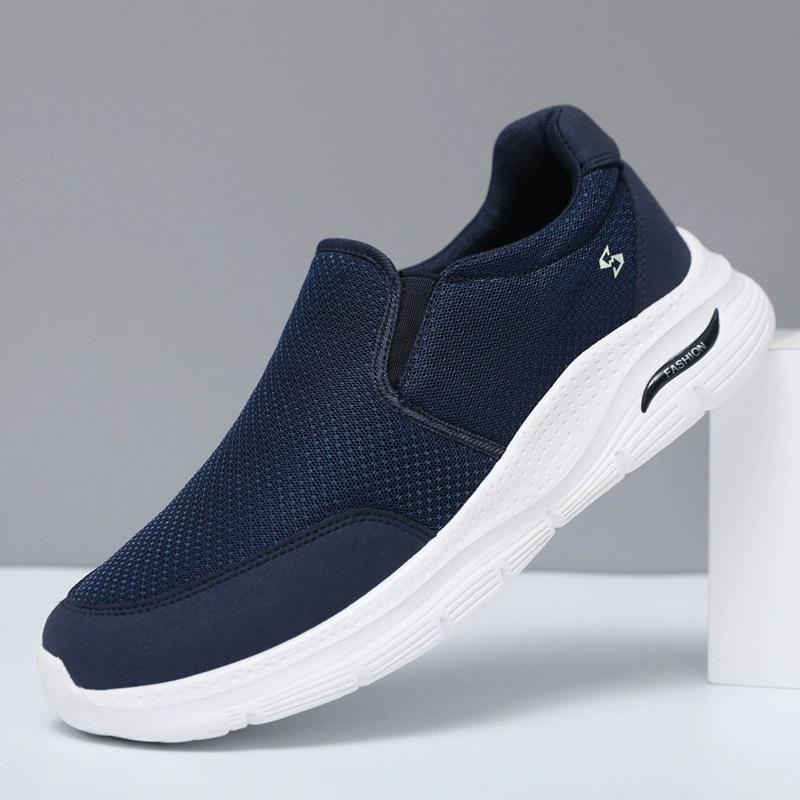 

Sneakers men s spring and summer new running shoes thick-soled comfortable, lightweight and breathable walking shoes 45 синий
