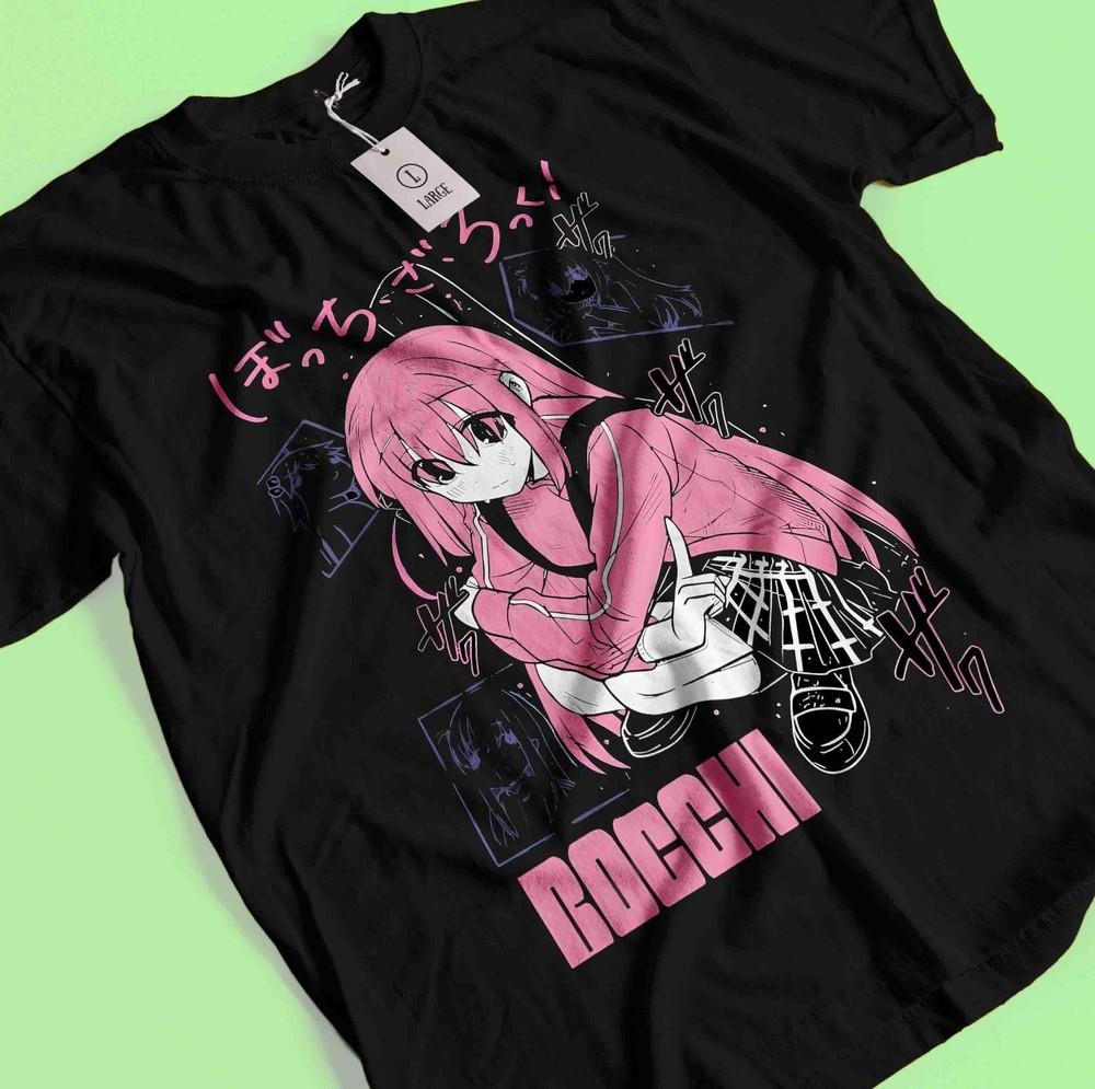 

Hitori Gotou Bocchi the Rock T-Shirt Kawaii Funny Yamada Tee Nijika Ijichi Shirt M