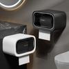 Luxury Wall-Mounted Tissue and Toilet Paper Box - No-Drill, Elegant Pull-Out Design
