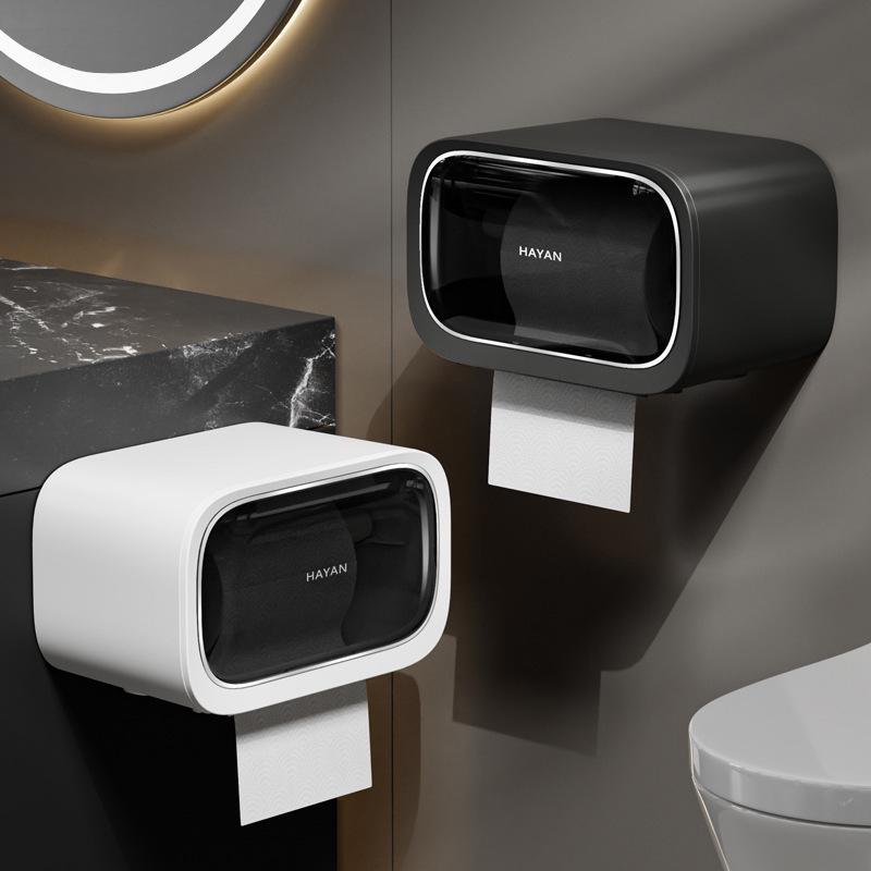 Luxury Wall-Mounted Tissue and Toilet Paper Box - No-Drill, Elegant Pull-Out Design