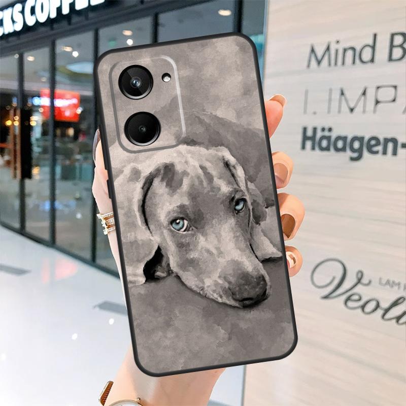 Weimaraner Dog For Realme C30 C11 C15 C21Y C25 C33 C35 C55 GT Neo 3T 2T 5 3 8 9 10 11 Pro Plus Phone Case