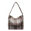 Autumn and Winter Fashion Plaid Tote Bag Women's New High-end Sense Large-capacity Shoulder Bag Commuter Bag