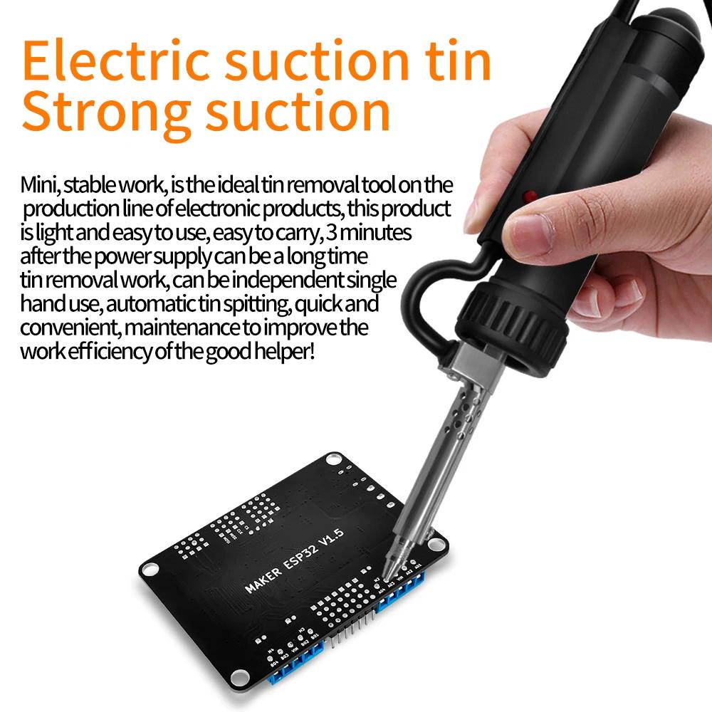 BBT-680 Electric Vacuum Suction Tin Gun Powerful Desoldering Pump 30W Hand Welding Tools Removal Soldering Sucker Pen Desolder