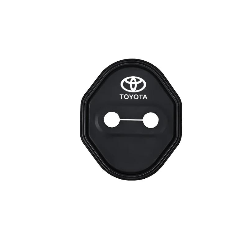 Car Door Lock Silicone Protector Cap for Toyota Camry RAV4 Corolla Yaris Hilux C-HR Land Cruiser Prius Prado Avalon Stickers