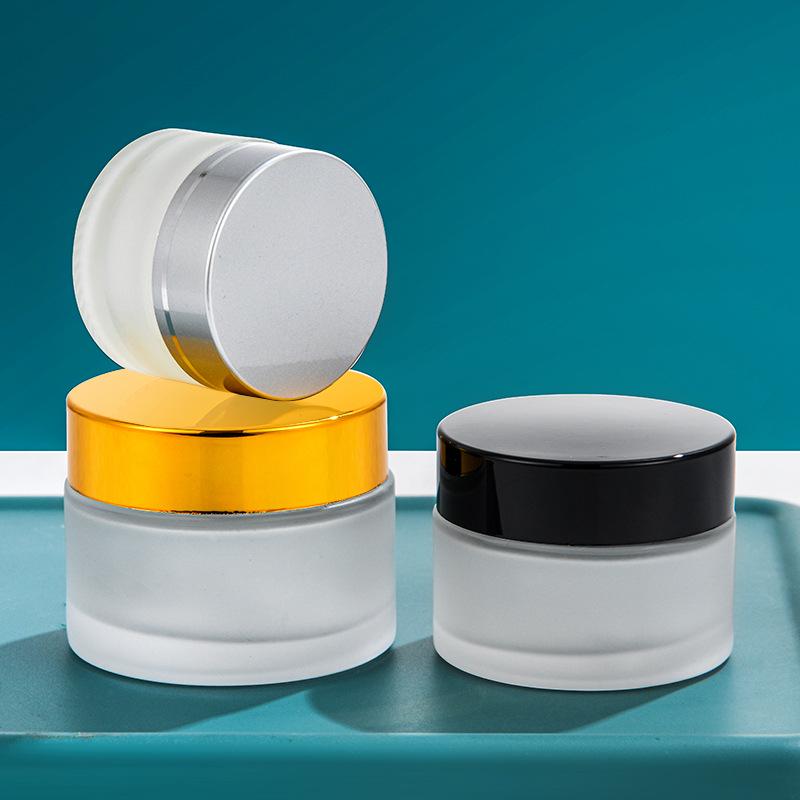 Frosted Glass Ointment Jar, Small Capacity Sealed Container for Creams