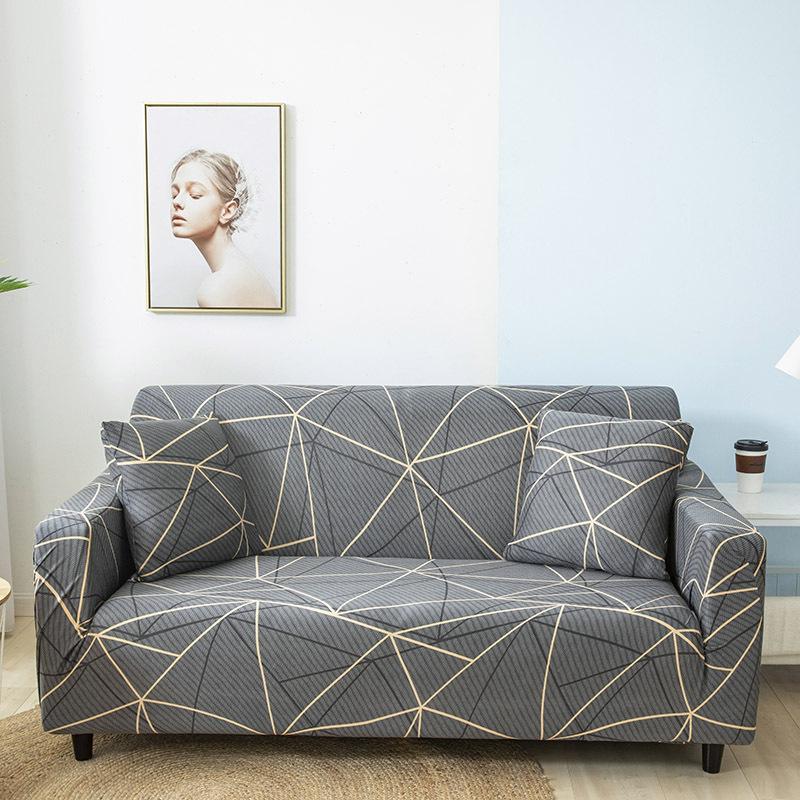 Geometry Elastic Stretch Sofa Cover Slipcovers All-Inclusive Couch Cover For Different Shape Sofa Chair L-Style Need 2Sofa Cover