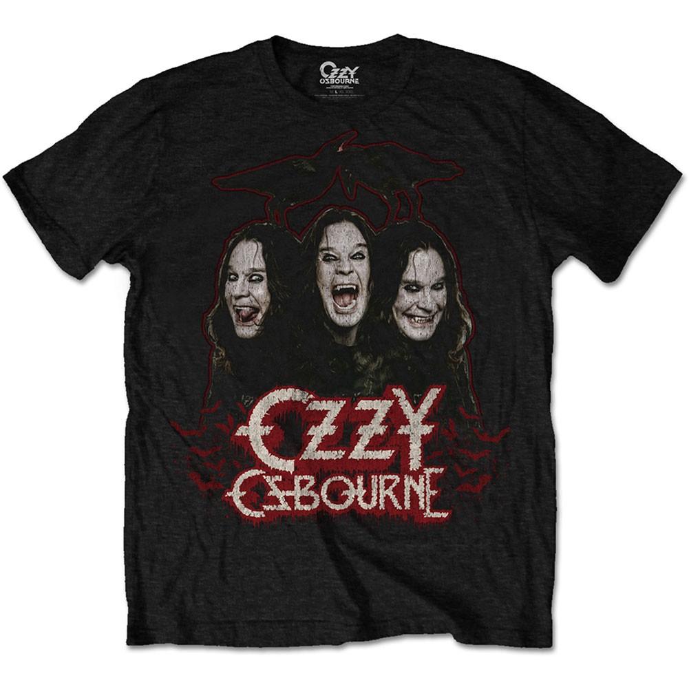 Men s Ozzy Osbourne Crows & Bars Slim Fit T-shirt Large Black XL