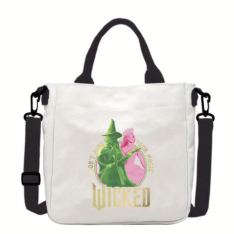 Wicked Wicked peripheral print high-aesthetic lightweight canvas bag for outings, cross-border fashion tote bag No specifications