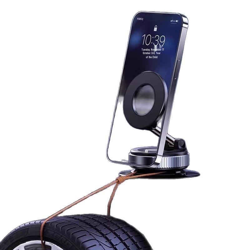 Magnetic Car Phone Holder with Rotating and Folding Suction Cup