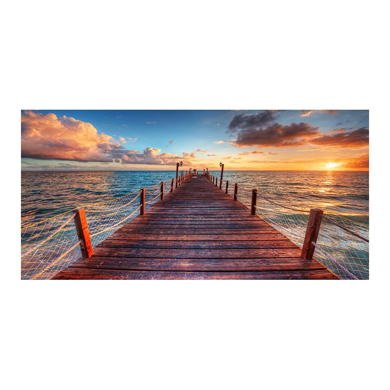 Sea Beach Bridge Posters And Prints Landscape Pictures Canvas Painting Modern Home Decor Wall Art For Living Room Sunset Cuadros