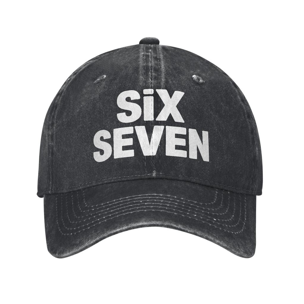 Fun Six Seven 67 Meme Viral Gen Alpha Slang Design Casual Baseball Cap Summer Trucker Hat Sun-Proof Outdoor Gym Snapback Cap
