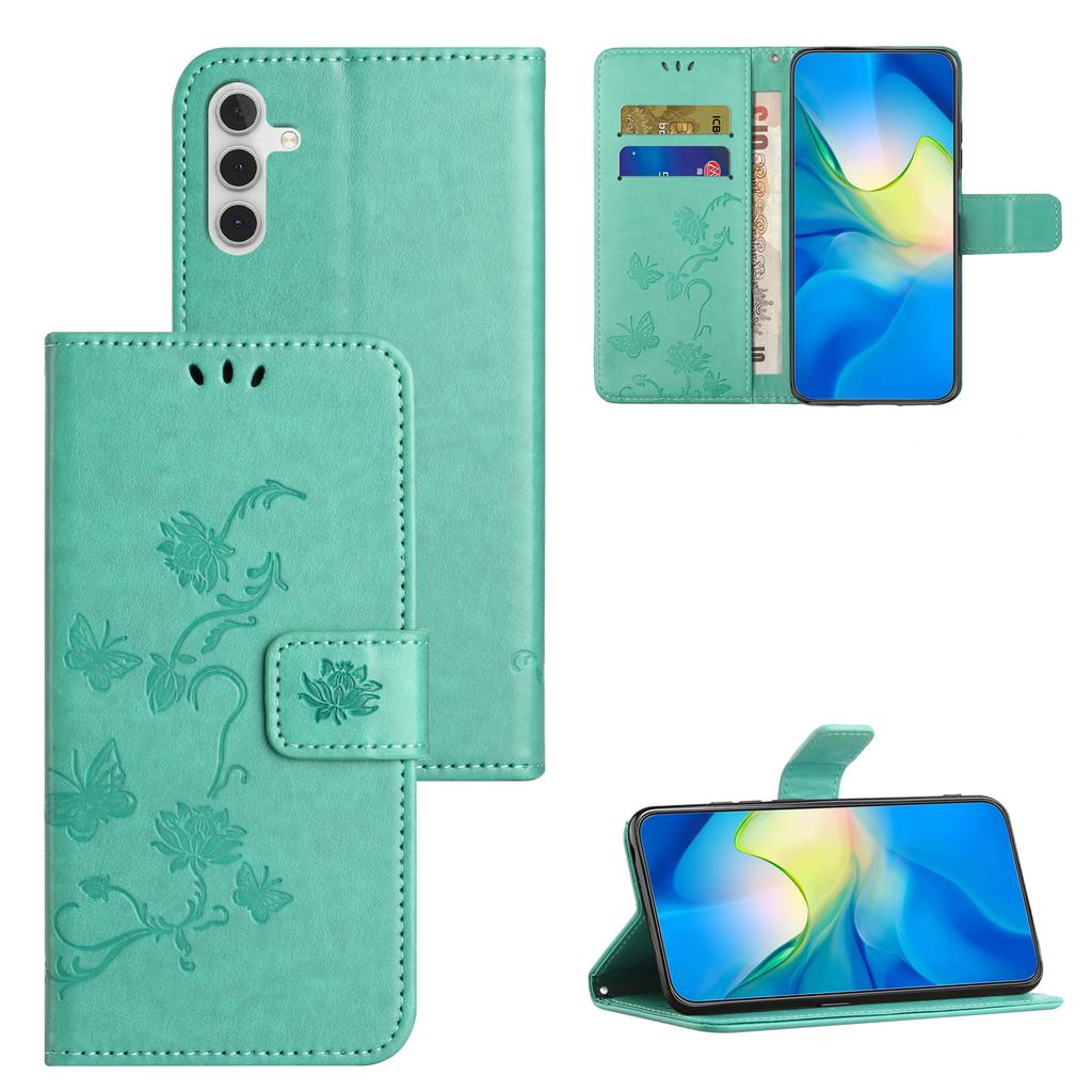 For Samsung Galaxy M15 5G/F15 5G Flip Wallet Case Butterfly Flower Leather Phone Cover
