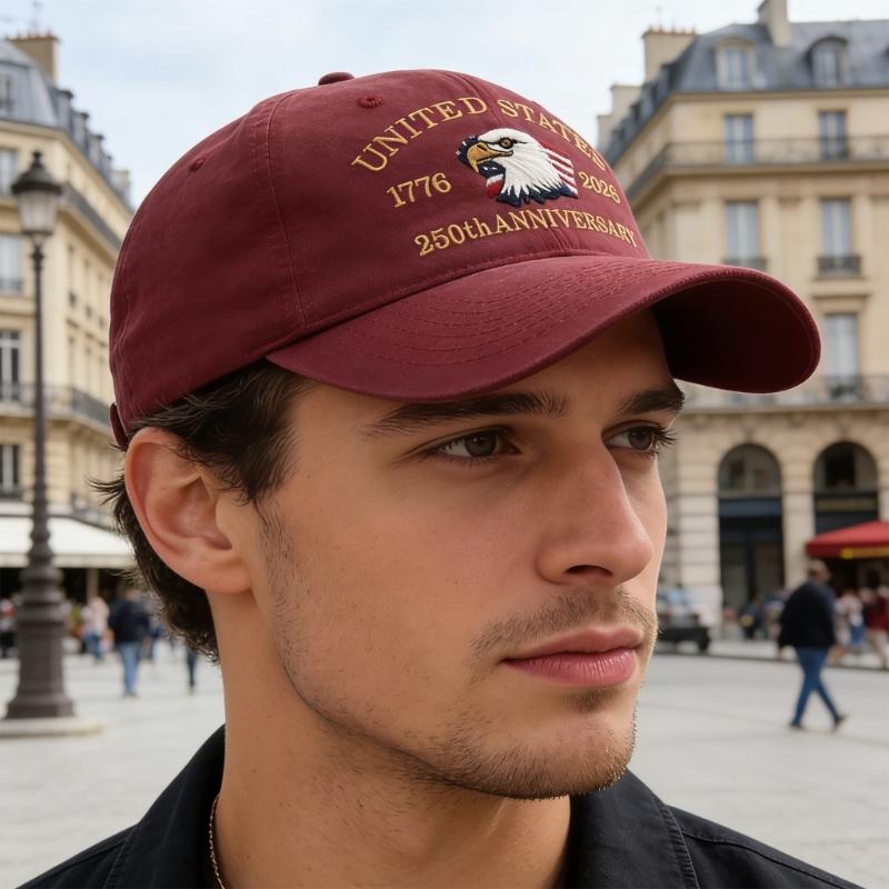Breathable Baseball Cap For Outdoor Activities 250th Anniversary Of American Independence Lightweight Design