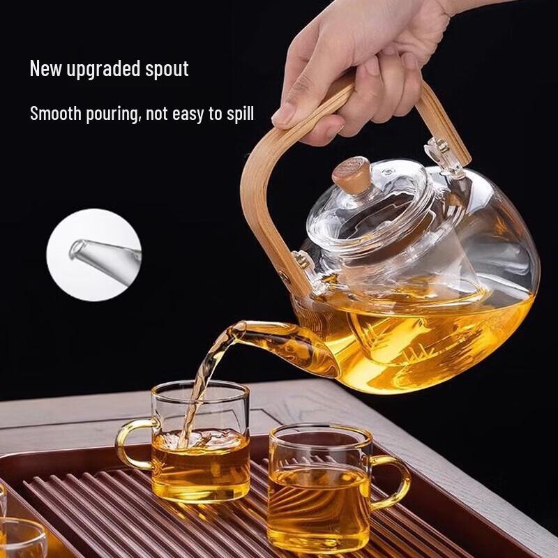 YIHUTEA Elegant High-Temperature Glass Boiling Teapot
