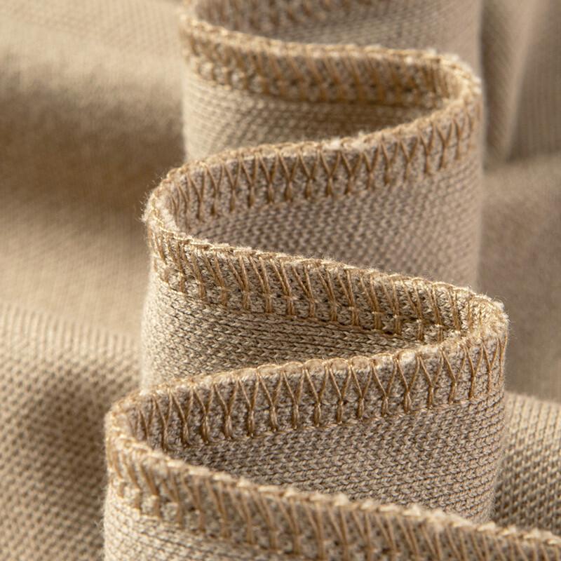 MONTAGUT Pánské prodyšné bavlněné polo triko s dlouhým rukávem a výšivkou z dvojitého piké