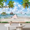 Seaside Scenery Beach Mural Sea View Wallpaper 3d Beach Wallpaper Home Decor