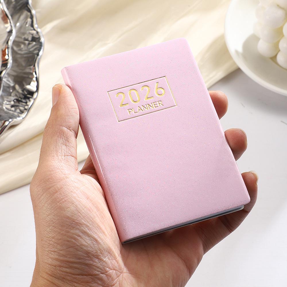 Available: A7 English Planner 2025 with Laser Design - Portable Mini Pocket Notebook.