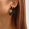 2PC Women's Fashion Flower Earrings Zircon Accessories Suitable for Date, Party, Festival Gifts