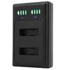 Portable Mini Camera Battery Charger for NPBX1 Camera Dual Charger with LCD Display