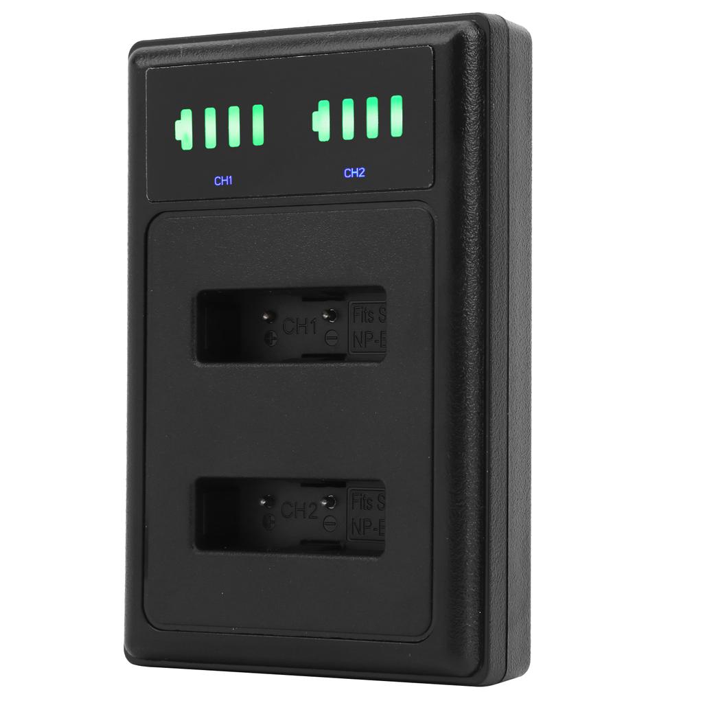Přenosná mini nabíječka baterií pro fotoaparáty NPBX1 Duální nabíječka s LCD displejem