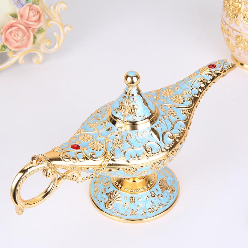 Lampada Magica di Aladdin Edizione da Collezione Metallo Vintage Decorazione per la Casa Regalo per Adulti
