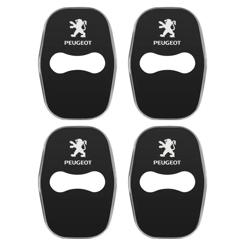 Samolepka na auto 2025 Horké 4ks Nerezové kryty zámků dveří auta Samolepky Pro Peugeot 208 3008 407 2008 508 206 308 307 Interiér Au