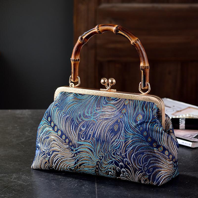 bamboo handbag cheongsam Chinese New Year bag annual meeting bag
