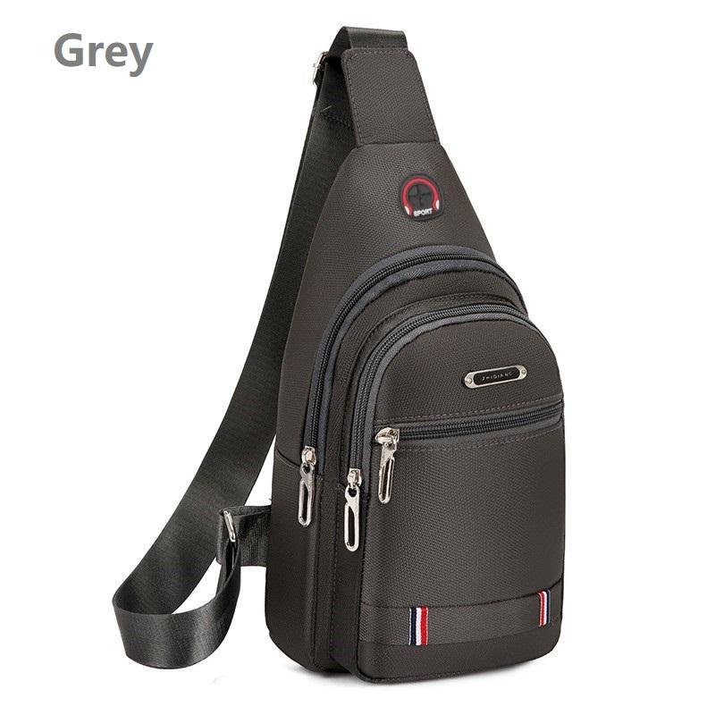 Men's Casual Multifunctional Chest Bag Nylon Shoulder Bag  Double Storage Bag Waist Bag