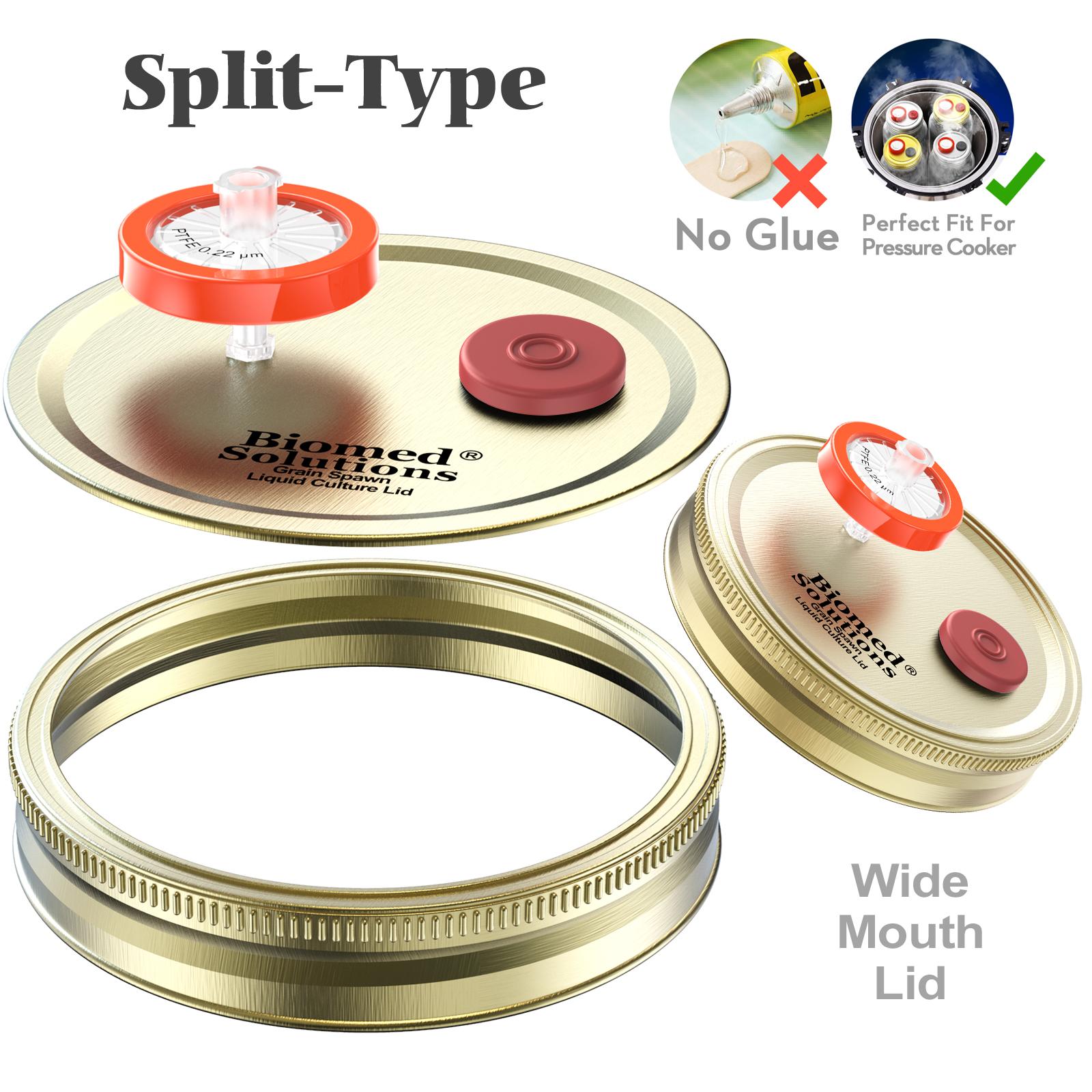 

НОВЫЕ 6 шт. крышек для жидкой культуры - Автоклавируемые крышки для банок с широким горлышком 86 мм со сверхмощным инъекционным портом для выращивания грибов