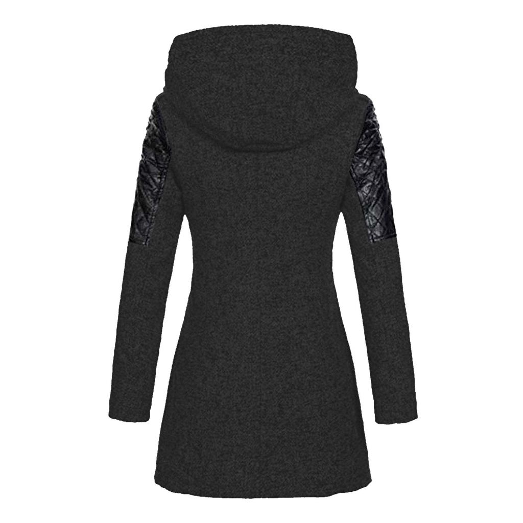 Damenmode, einfarbig, mit Tasche, langen Ärmeln, Reißverschluss, warmer Mantel