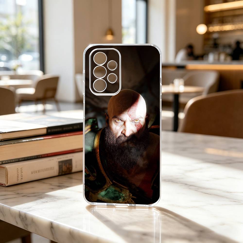 God of war Battle Karatos GAME Phone Case Transparent Silicone Soft For Samsung S25,S24,S21,S22,S23,S30,Ultra,S20,Plus,Fe