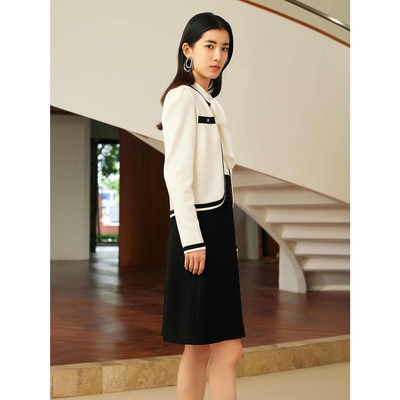 JUZUI Elegant Wool Knit Two-Piece Dress Set