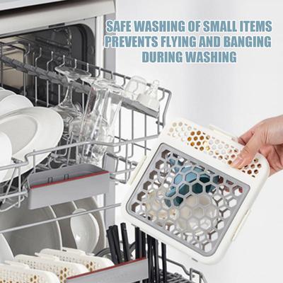 Dishwasher Basket For Small Items Pacifier Cleaning Organizer Lightweight Visible Dishwasher Basket For Nipple Pacifier Straw